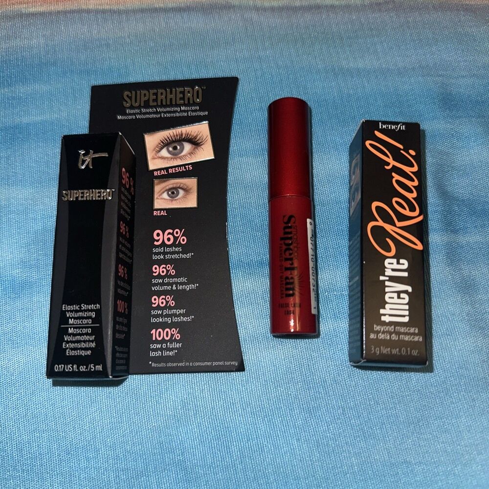 It Superhero, Benefit They’re Real, & SmashBox Mascaras- set of 3 premium minis